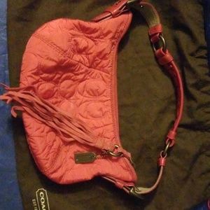 Hot Pink Soho Sig Coach Hobo Bag